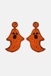 Ghost Shape Beaded Dangle Earrings Orange One Size Earrings - Tophatter Daily Deals