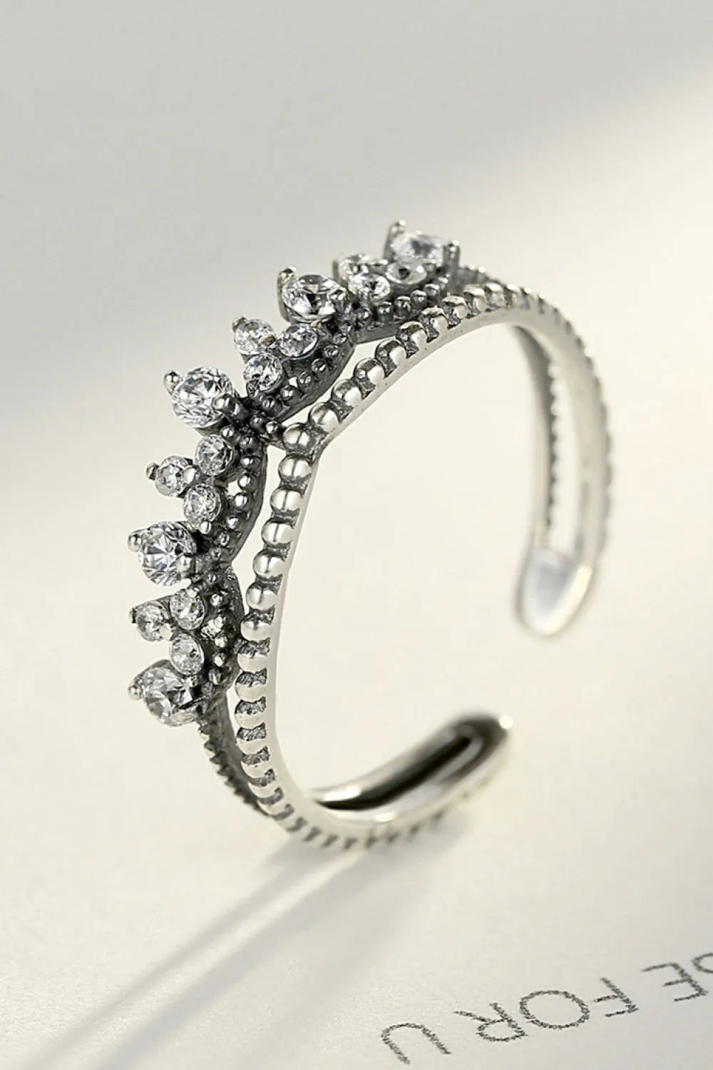 925 Sterling Silver Layered Open Ring Rings - Tophatter Daily Deals