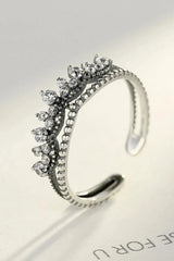925 Sterling Silver Layered Open Ring Rings - Tophatter Daily Deals