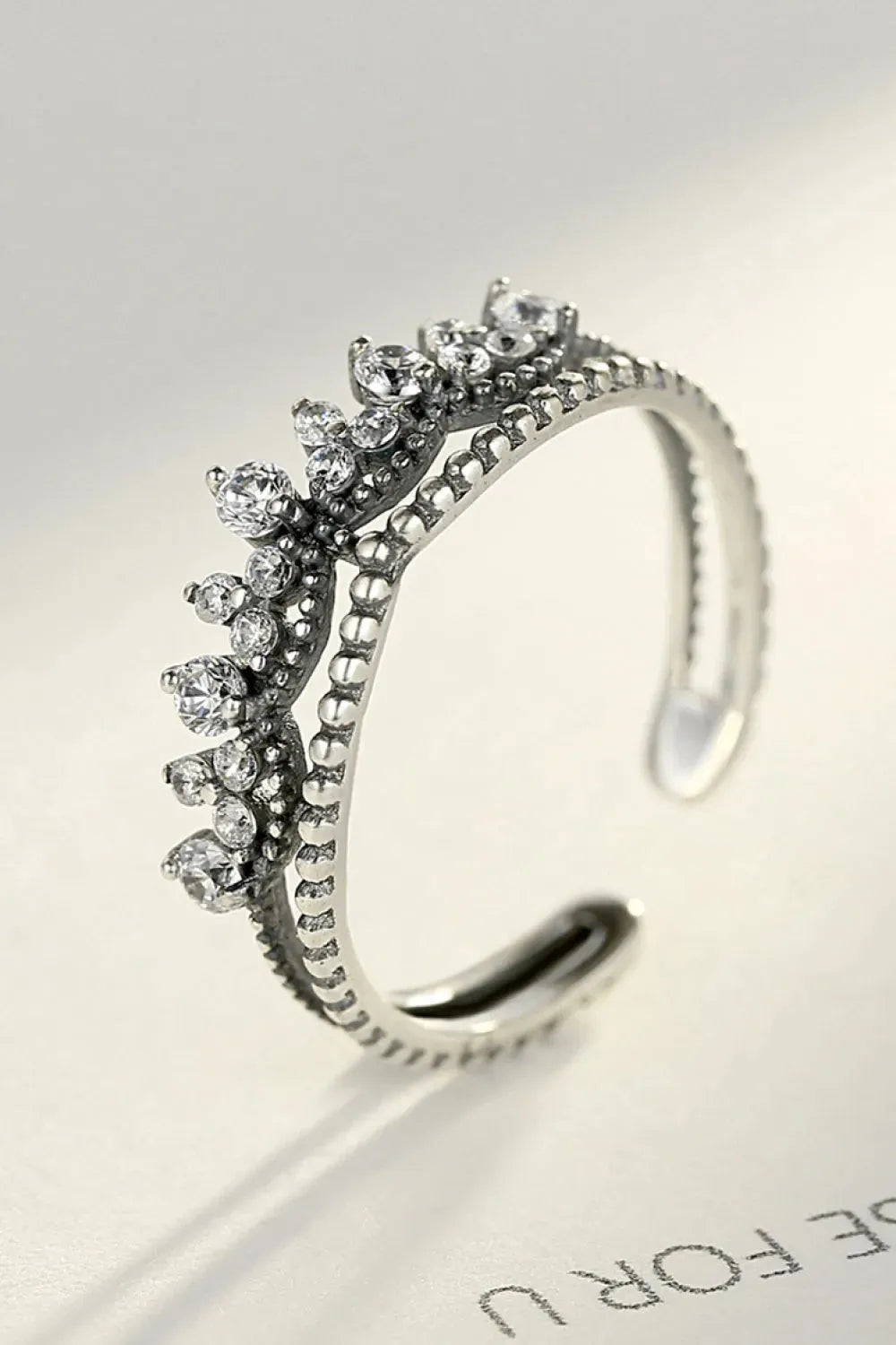 925 Sterling Silver Layered Open Ring Rings - Tophatter Daily Deals