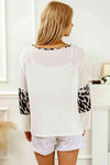 Printed Round Neck Long Sleeve Blouse Blouses - Tophatter Daily Deals