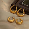 18K Gold-Plated Huggie Earrings Earrings - Tophatter Daily Deals