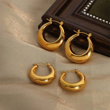 18K Gold-Plated Huggie Earrings Earrings - Tophatter Daily Deals
