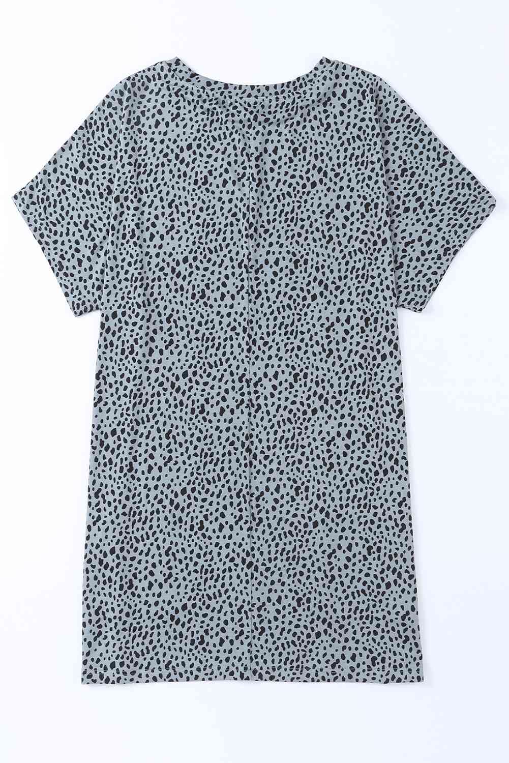 Animal Print Round Neck Tunic Tee with Pockets Women's T-Shirts - Tophatter Daily Deals