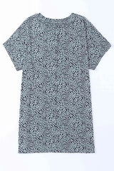 Animal Print Round Neck Tunic Tee with Pockets Women's T-Shirts - Tophatter Daily Deals