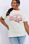 Simply Love Full Size FOOTBALL Graphic Cotton Tee Women's T-Shirts - Tophatter Daily Deals