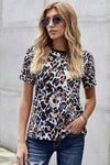 Leopard Print T-Shirt Women's T-Shirts - Tophatter Daily Deals