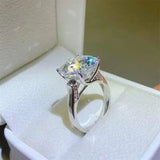 10 Carat Moissanite 925 Sterling Silver Ring Moissanite - Tophatter Daily Deals
