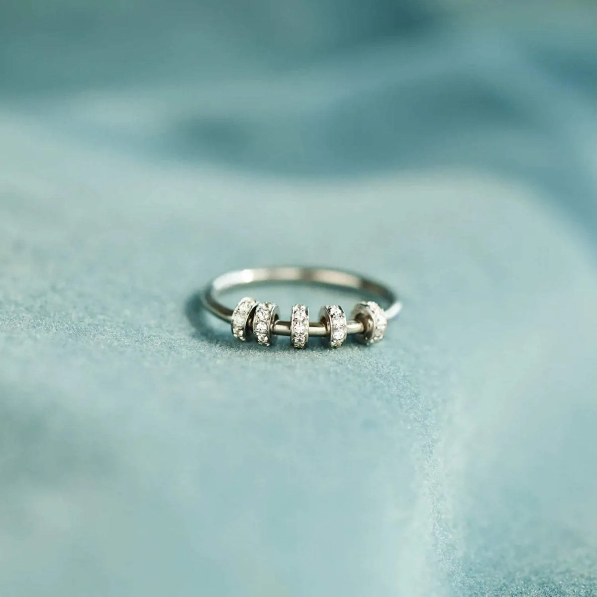 Inlaid Zircon 925 Sterling Silver Ring Rings - Tophatter Daily Deals