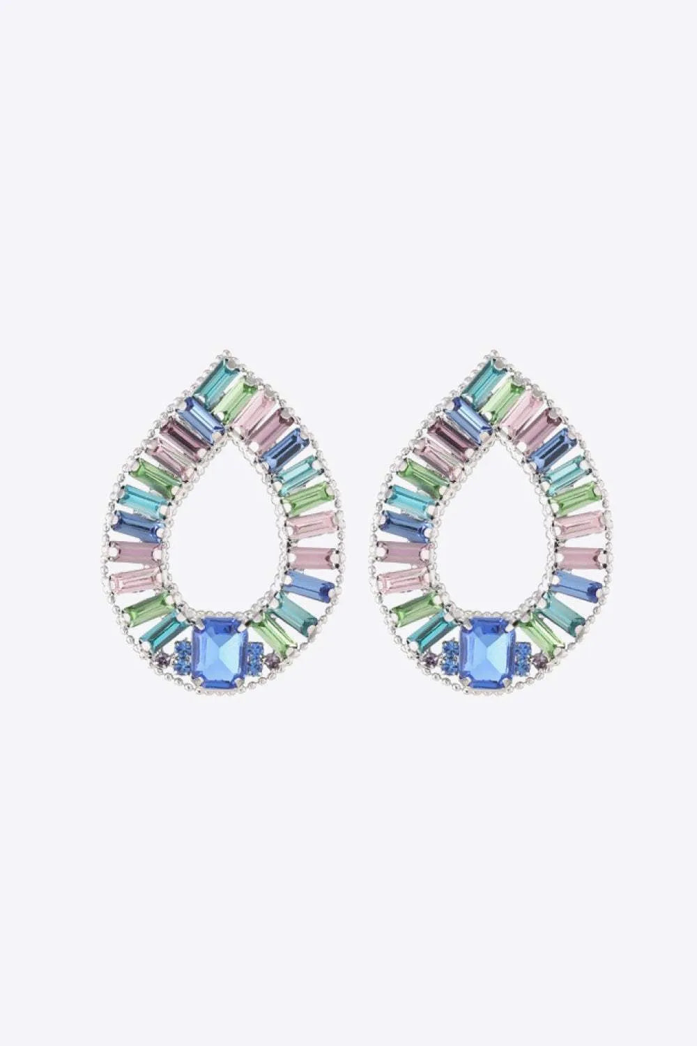 Multicolored Glass Stone Earrings Earrings - Tophatter Daily Deals