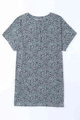 Animal Print Round Neck Tunic Tee with Pockets Women's T-Shirts - Tophatter Daily Deals