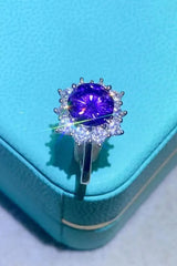 Hopeful Romance 2 Carat Moissanite Platinum-Plated Ring Moissanite - Tophatter Daily Deals