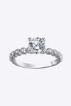 Classic 4-Prong Moissanite Ring Silver Moissanite - Tophatter Daily Deals