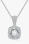 1 Carat Moissanite Square Pendant Necklace Moissanite - Tophatter Daily Deals