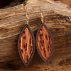 Geometrical Shape Wooden Dangle Earrings Style G One Size Earrings - Tophatter Daily Deals