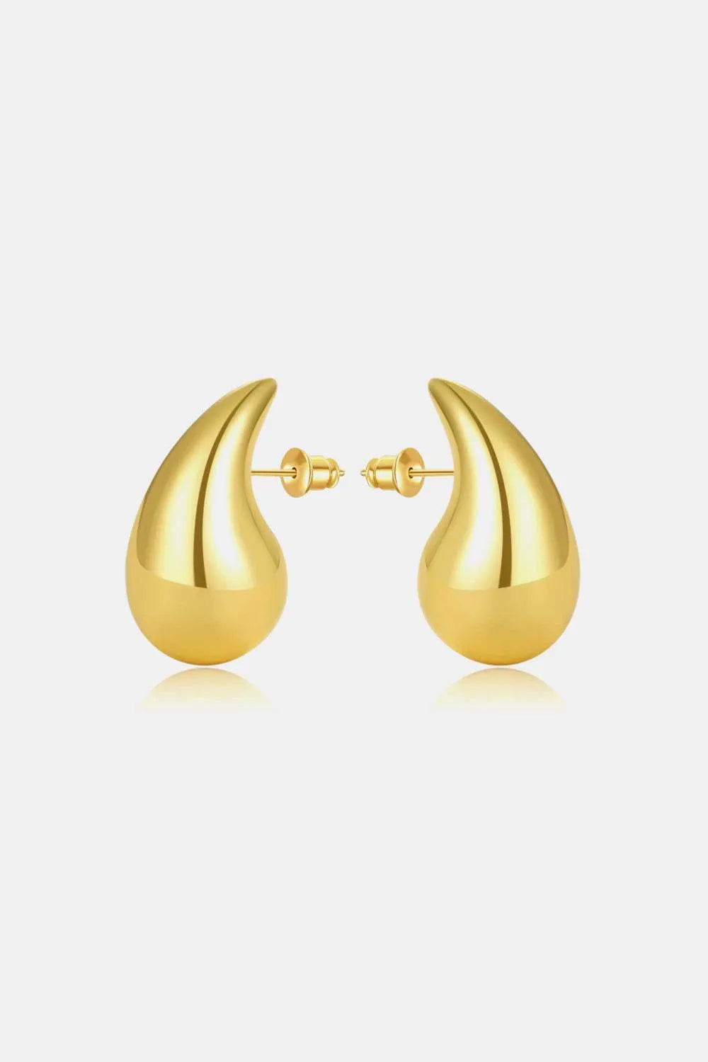 Water Drop Brass Earrings Gold Small One Size Earrings - Tophatter Daily Deals