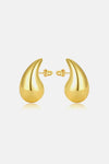 Water Drop Brass Earrings Gold Small One Size Earrings - Tophatter Daily Deals