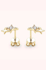 Moissanite 925 Sterling Silver Star Shape Earrings Moissanite - Tophatter Daily Deals