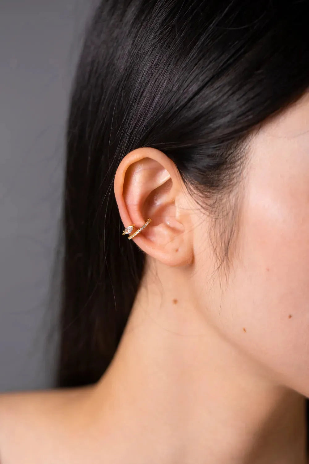 Inlaid Zircon Single Cuff Earring Earrings - Tophatter Daily Deals