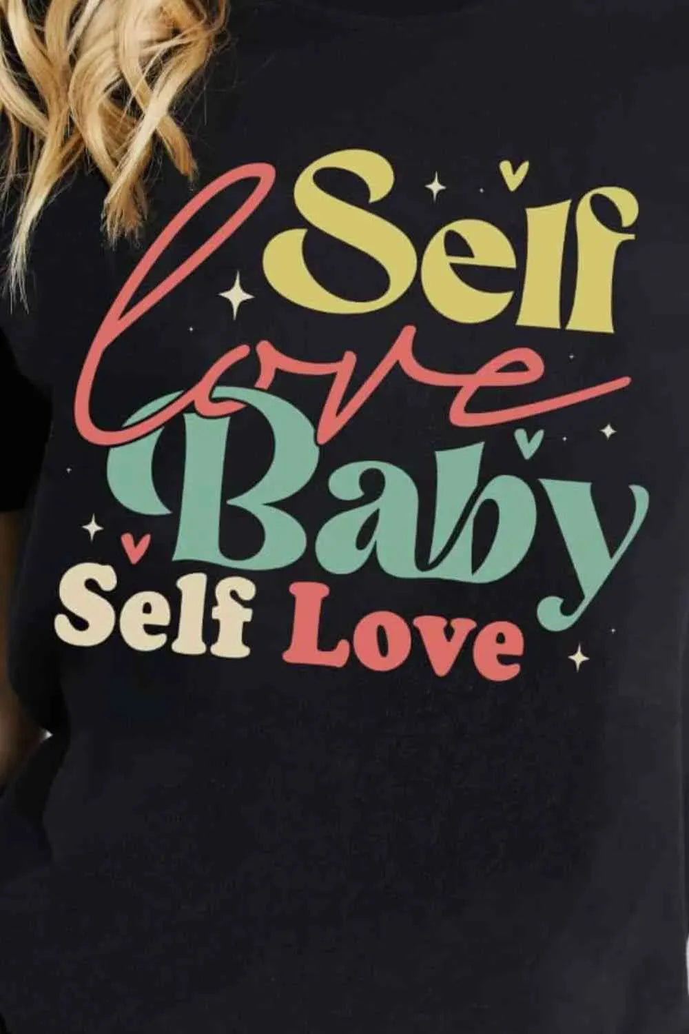 Simply Love SELF LOVE BABY SELF LOVE Graphic Cotton T-Shirt Women's T-Shirts - Tophatter Daily Deals