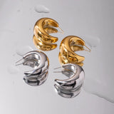 18K Gold-Plated Moon Crescent Earrings Earrings - Tophatter Daily Deals