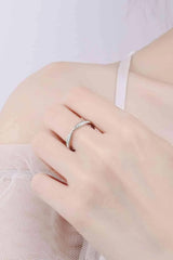 Moissanite Rhodium-Plated Ring Moissanite - Tophatter Daily Deals
