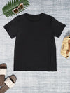 Round Neck Short Sleeve T-Shirt Women's T-Shirts - Tophatter Daily Deals