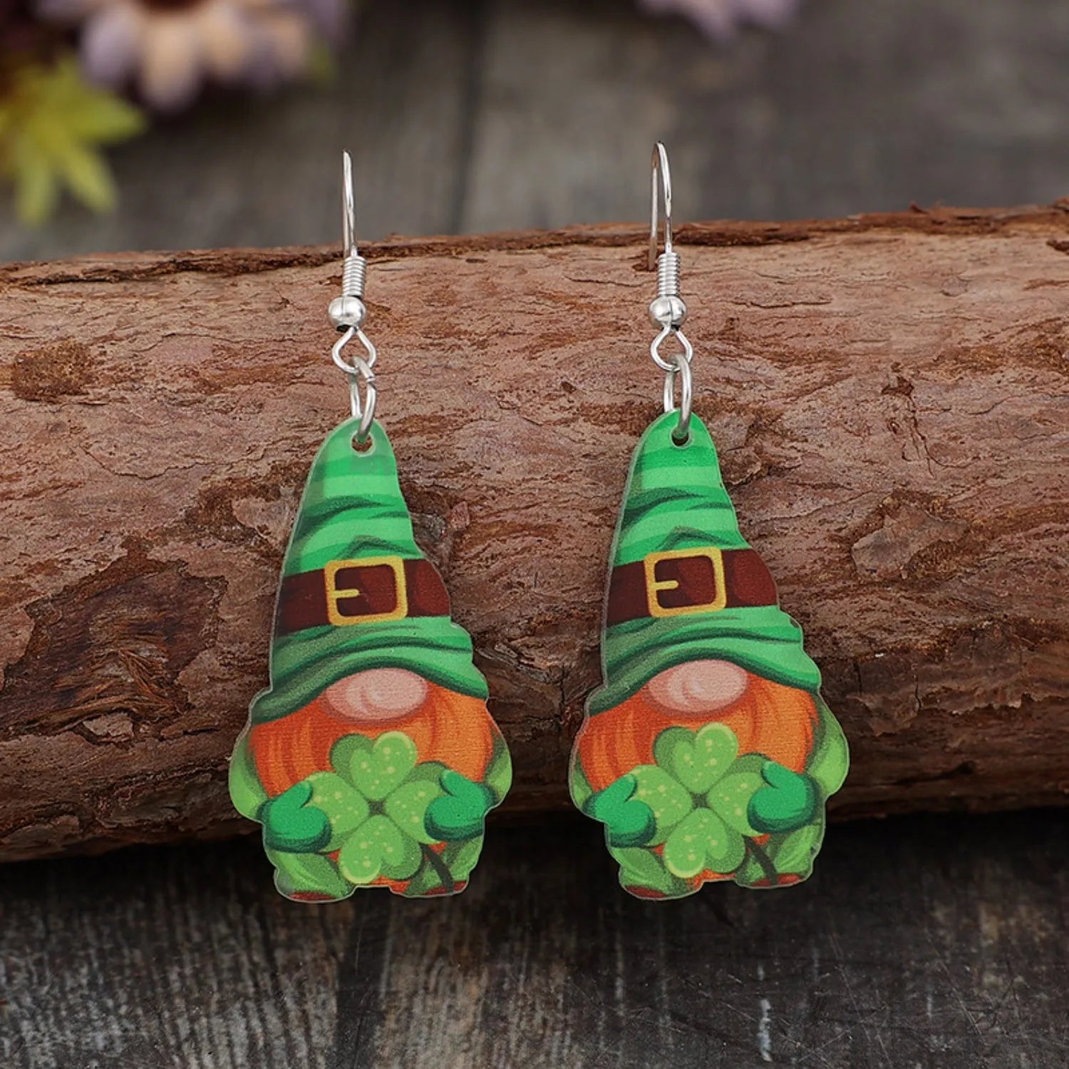 Wooden Alloy Dangle Earrings Earrings - Tophatter Daily Deals