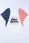 Stars and Stripes V-Neck Tee Shirt Women's T-Shirts - Tophatter Daily Deals