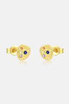 Multicolored Zircon Stud Earrings Gold One Size Earrings - Tophatter Daily Deals