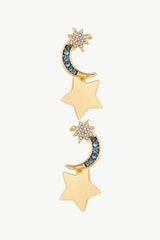 5-Pair Wholesale Lasting Wish Inlaid Rhinestone Star and Moon Drop Earrings Earrings - Tophatter Daily Deals