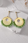 Contrast Stainless Steel Earrings Mid Green One Size Earrings - Tophatter Daily Deals