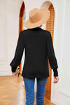 Johnny Collar Long Sleeve Top Blouses - Tophatter Daily Deals