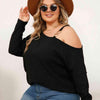 Plus Size One-Shoulder Asymmetrical Blouse Blouses - Tophatter Daily Deals