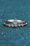 Moissanite 925 Sterling Silver Two-Piece Ring Set Moissanite - Tophatter Daily Deals