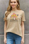 Simply Love Full Size Mushroom & Butterfly Graphic Cotton T-Shirt Women's T-Shirts - Tophatter Daily Deals