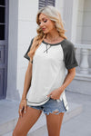 Round Neck Short Sleeve T-Shirt Women's T-Shirts - Tophatter Daily Deals