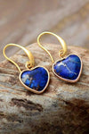 Imperial Jasper Heart Earrings Earrings - Tophatter Daily Deals