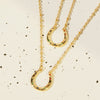 Inlaid Zircon 18K Gold-Plated U Shape Pendant Necklace Necklaces - Tophatter Daily Deals