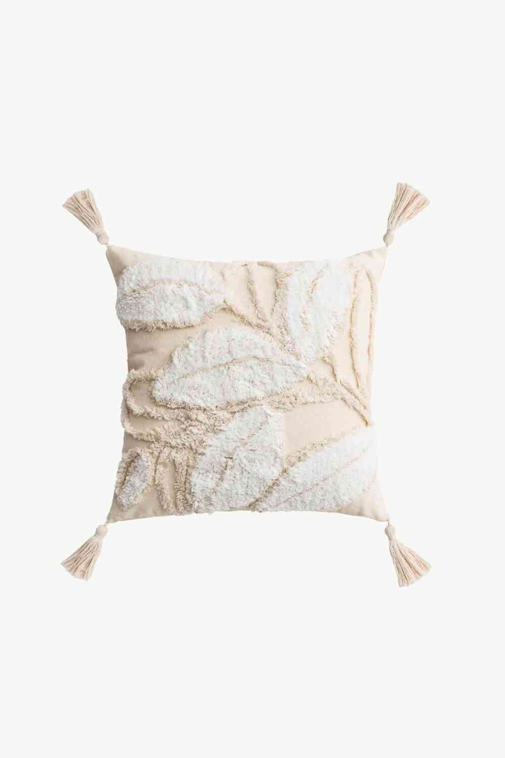 Textured Decorative Throw Pillow Case Foliage One Size Decorative Pillowcases - Tophatter Daily Deals