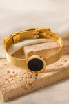 18K Gold-Plated Copper Wide Bracelet Bracelets - Tophatter Daily Deals