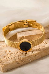 18K Gold-Plated Copper Wide Bracelet Bracelets - Tophatter Daily Deals