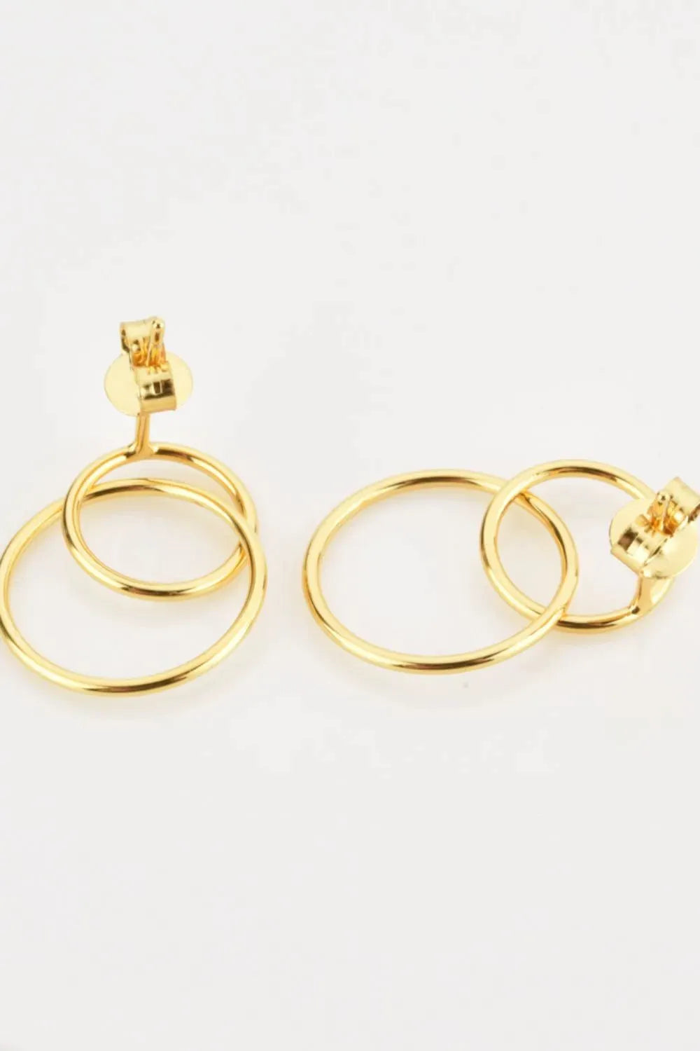 925 Sterling Silver Double Hoop Drop Earrings Earrings - Tophatter Daily Deals