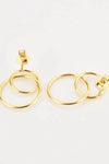 925 Sterling Silver Double Hoop Drop Earrings Earrings - Tophatter Daily Deals