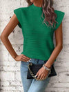 Mock Neck Cap Sleeve T-Shirt Women's T-Shirts - Tophatter Daily Deals