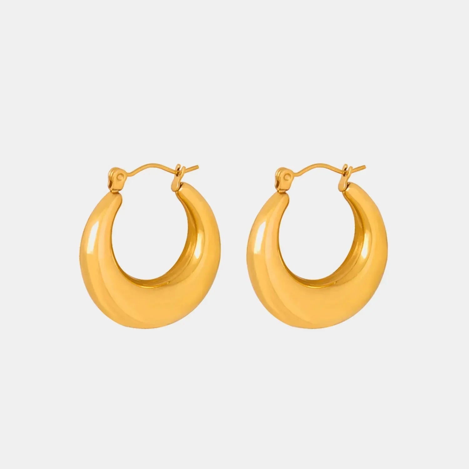 18K Gold-Plated Huggie Earrings Earrings - Tophatter Daily Deals