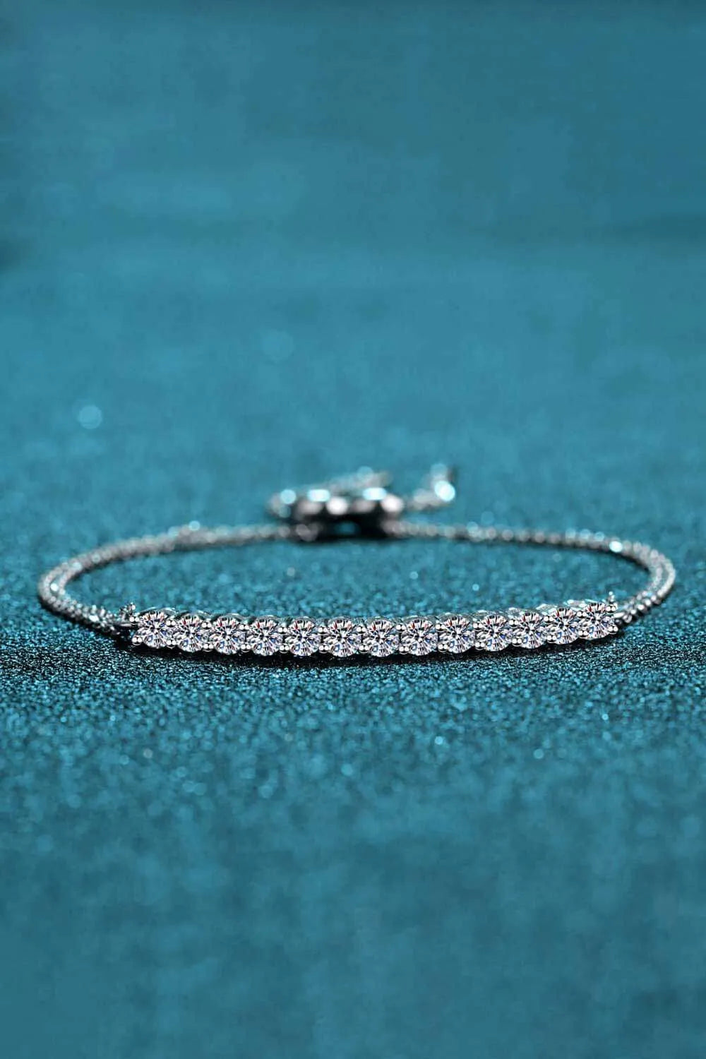 Adored Moissanite Sterling Silver Bracelet Moissanite - Tophatter Daily Deals