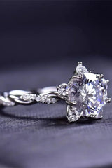 3 Carat Moissanite Twisted Ring Moissanite - Tophatter Daily Deals