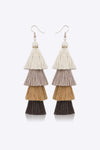 Layered Tassel Earrings Chocolate One Size Earrings - Tophatter Daily Deals