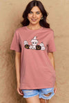 Simply Love Full Size Cat & Pumpkin Graphic Cotton T-Shirt Women's T-Shirts - Tophatter Daily Deals